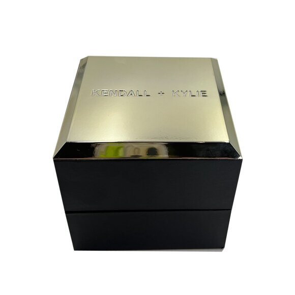 KENDALL + KYLIE Gold Rhinestone Fashion Watch with Double Chain Band NIB Gift - Picture 5 of 6